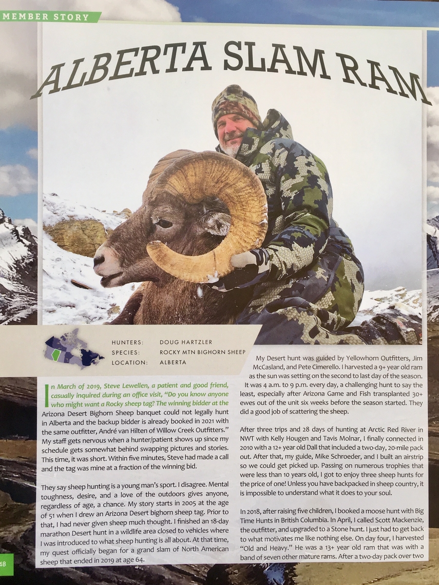 By Doug Hartzler - Hunting' Fool - Oct. 2020 Alberta Slam Ram